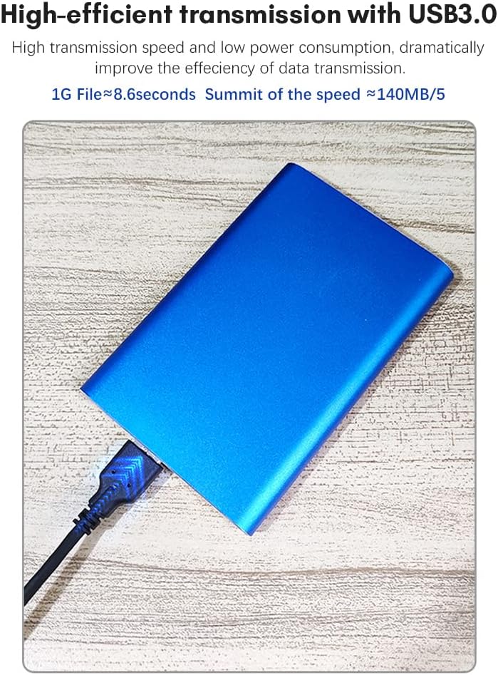 Bärbar 1 TB USB 3.0-hårddisk med metallhölje och snabb överföring – Dravero