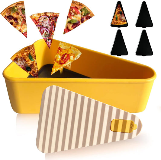 Återanvändbar pizzaförvaringsbehållare med 2 brickor – SliceSafe (1+1 GRATIS)