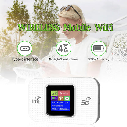 4G LTE USB Wi‑Fi-hotspotmodem med 300 Mbps hastighet och 3000 mAh batteri – Netvora
