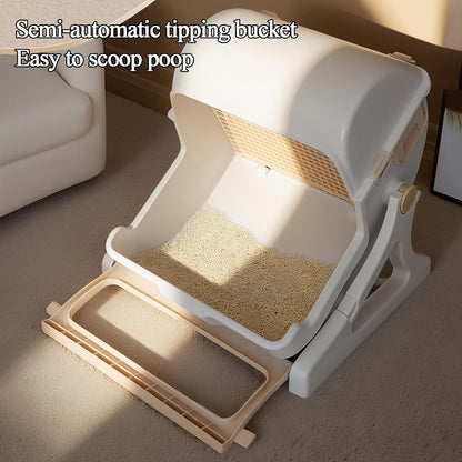 Automatisk luktfri kattlåda med öppen design – Felvora