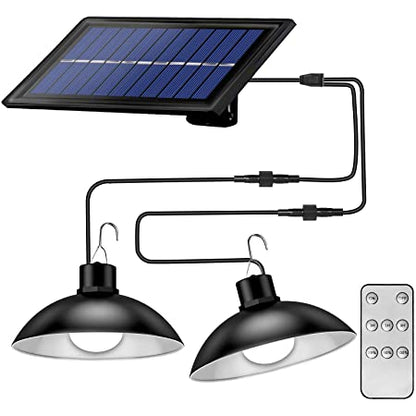 Trådlöst solenergi-LED-lampset med fjärrkontroll – TwinRay
