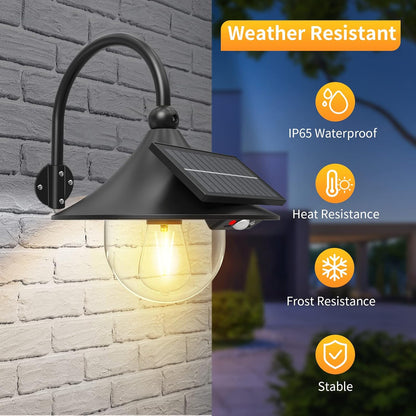 Solcellsdriven rörelsesensor för ladugårdsväggar med 3 lägen och flexibel arm (2-pack) – Halden