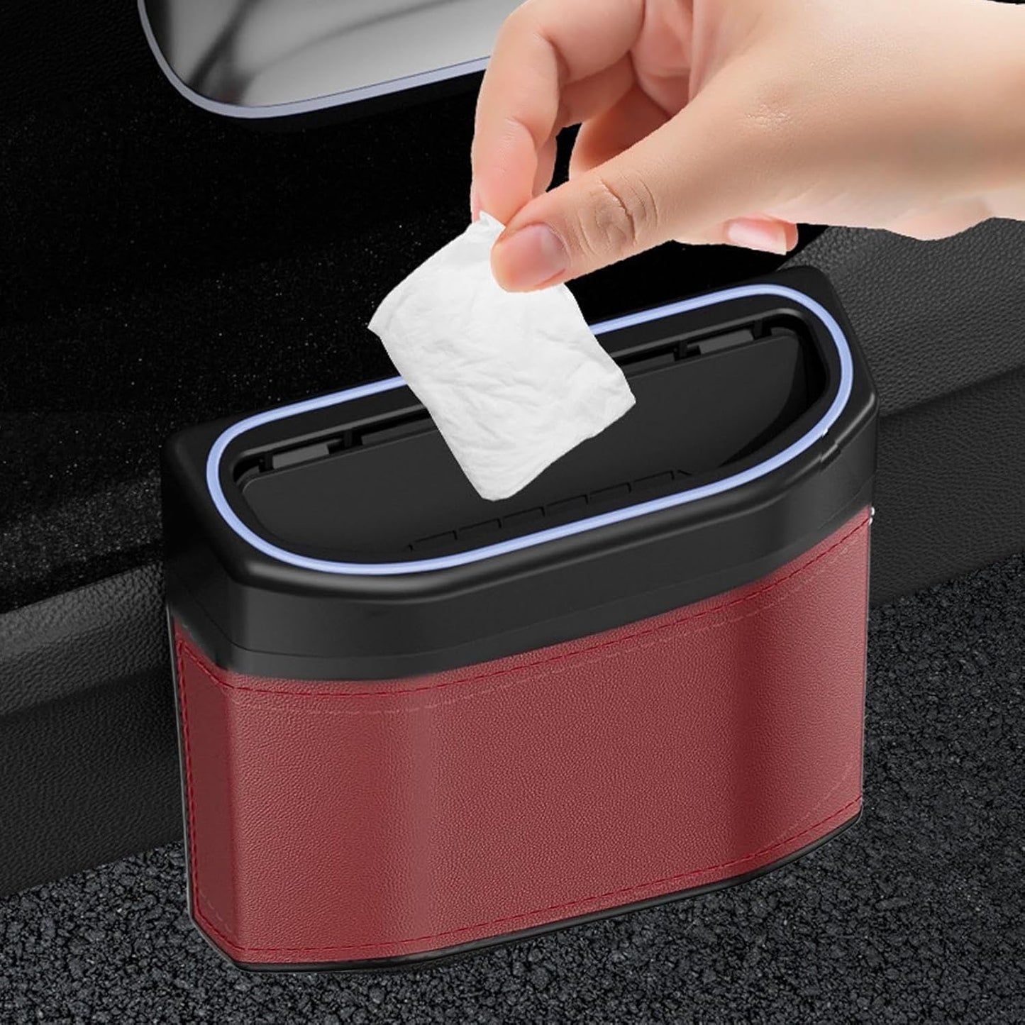 Lukttät bilsoptunna med touch-ljus – Lurevo