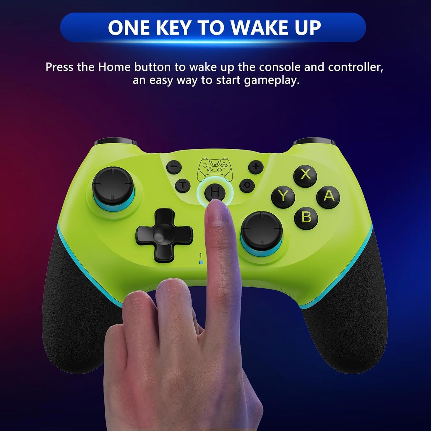 Trådlös Switch-kontroller med Hall-effektjoysticks och turbofunktion – Nexora