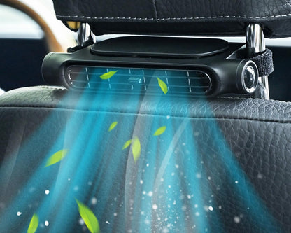 USB-bilkylfläkt med 3 hastigheter och hållare för nackstöd – AutoBreeze (1+1 GRATIS)