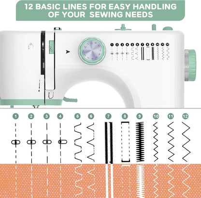 Bärbar symaskin med 12 sömmar och förlängningsbord – StitchPro