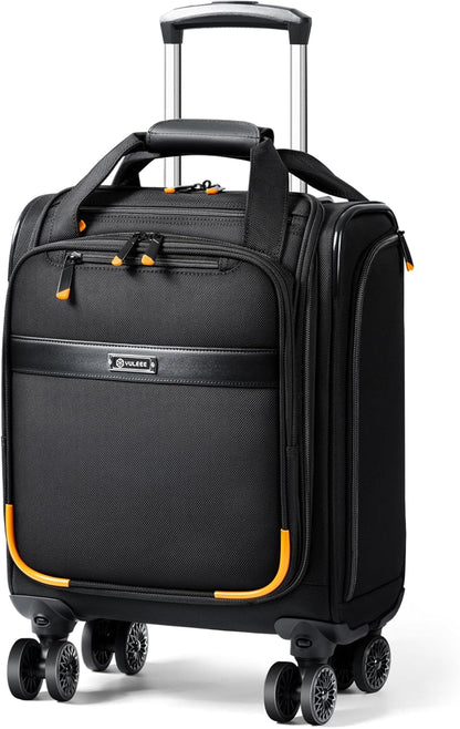 Flygbolagsgodkänt handbagage för under sätet med spinnerhjul och laptopfack