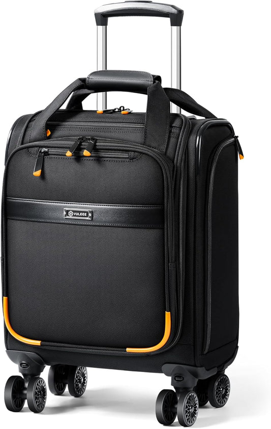 Flygbolagsgodkänt handbagage för under sätet med spinnerhjul och laptopfack