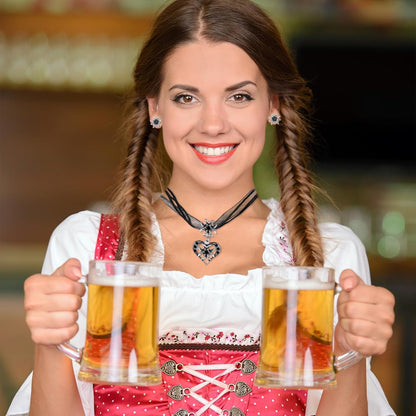 Edelweiss smyckeset med hjärtanhängare – BergMystik Oktoberfest 2026