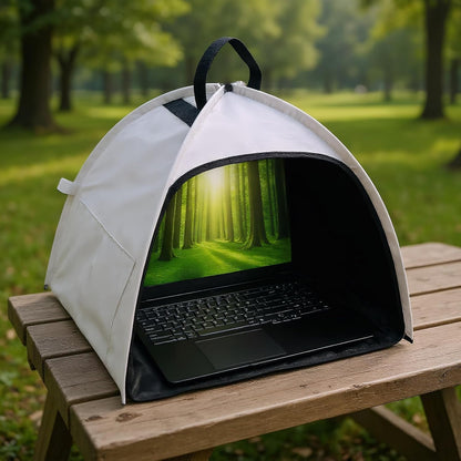 Laptop-solskärm – fällbart antibländande sekretesskydd för 13–16-tums enheter – Travory