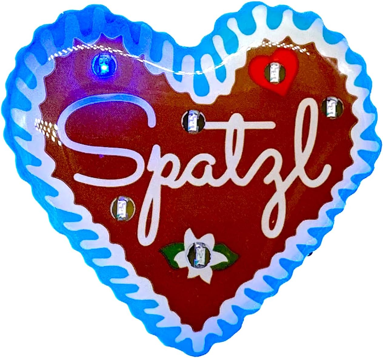 LED-pins med pepparkakshjärtor (4-pack) – HerzGaudi Oktoberfest 2026