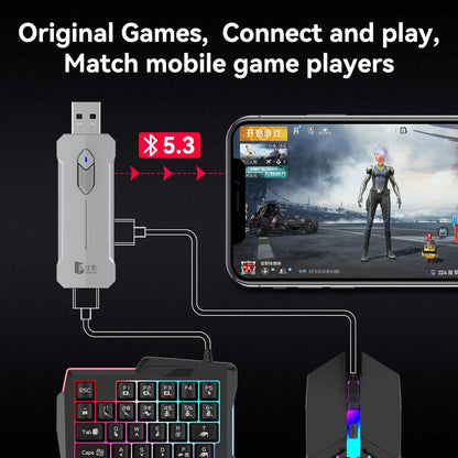 RGB-gamingtangentbord och muscombo – Ergonomiskt adapterset för handkontroll – Zyvorn