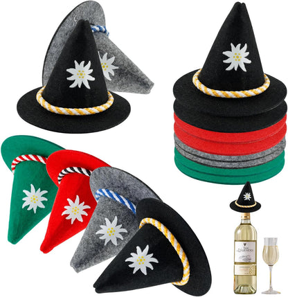 Mini-tracht-hattar i filt i ett färgglatt 12-pack – EdelweißGaudi Oktoberfest 2026