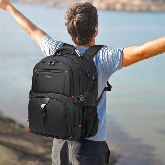 50L vattentät extra stor rese-ryggsäck för laptop med USB-port