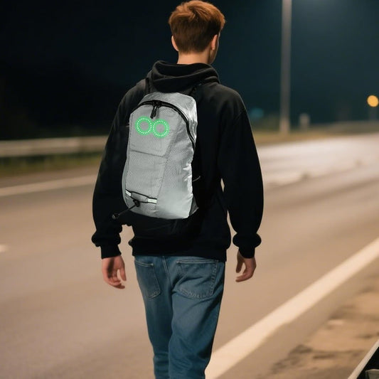 LED-reseryggsäck – vattentät lysande ryggsäck med ljudresponsivt sken – Nexora