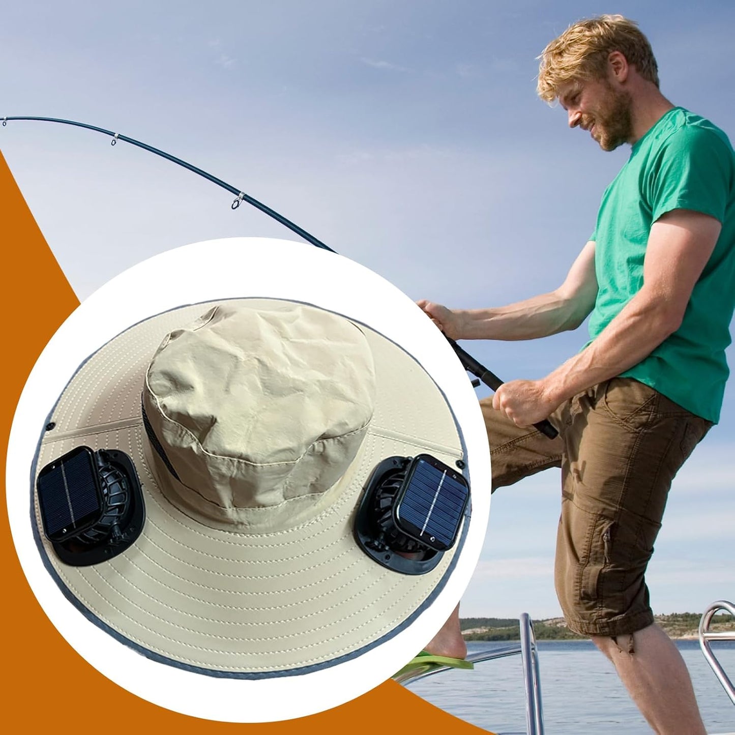Solar-Fan-kylhatt med UV-skydd – Solvoro