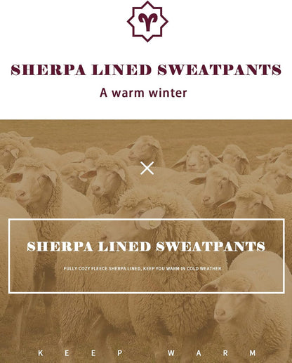 Sherpa gefütterte Jogginghose, warm, bequem, ideal für kaltes Wetter, Winterkleidung.