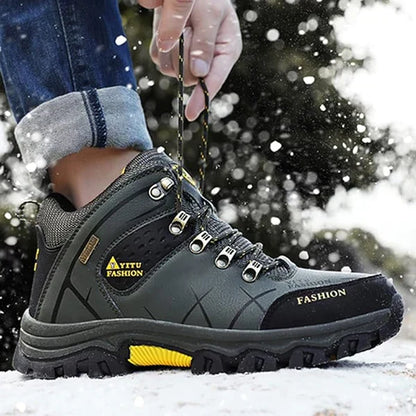 Wasserdichter Wanderschuh, grau, Herren, rutschfest, Outdoor, robust, YITU Fashion.