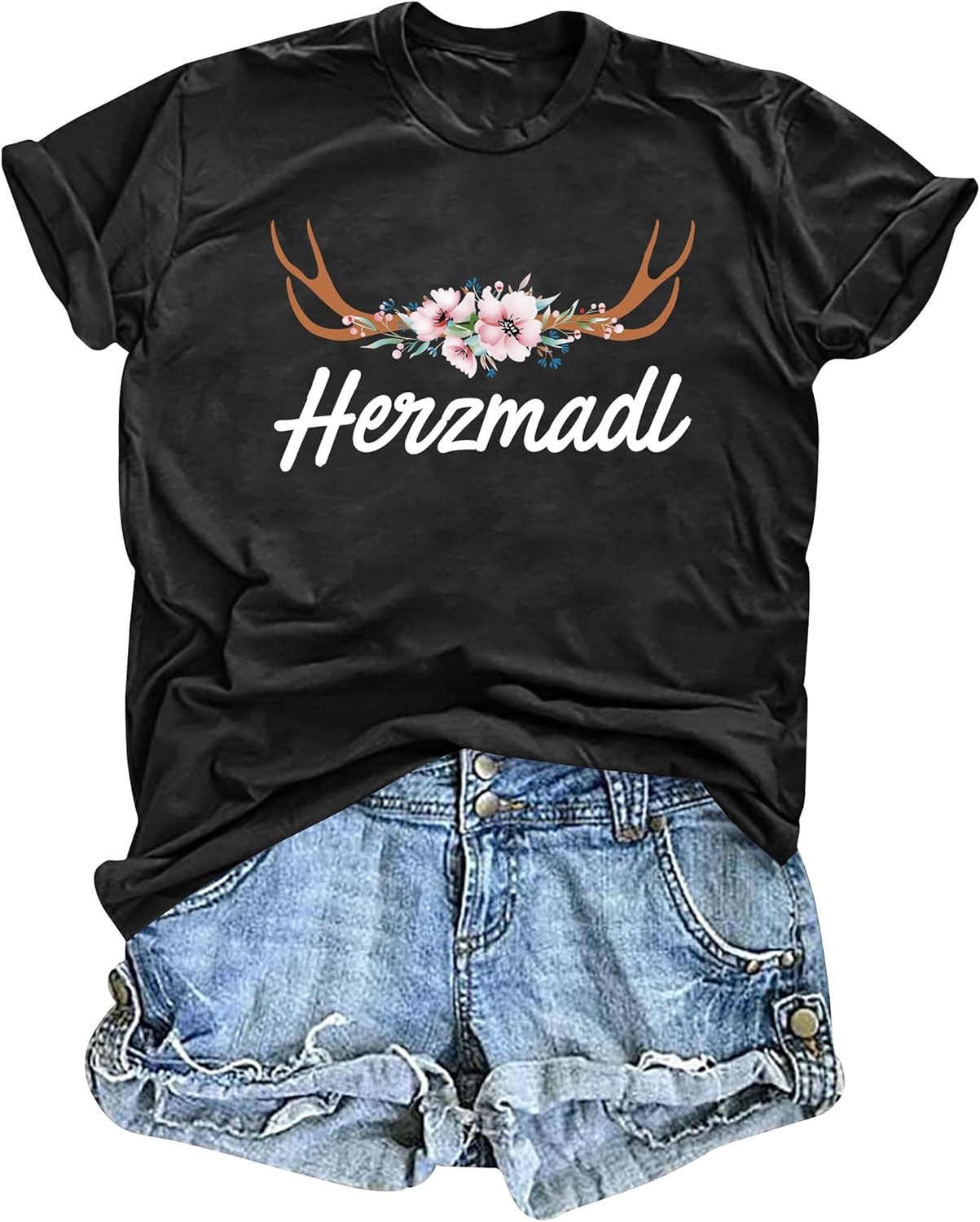 Kortärmad dam-T-shirt med hjärta – Lena Oktoberfest 2026