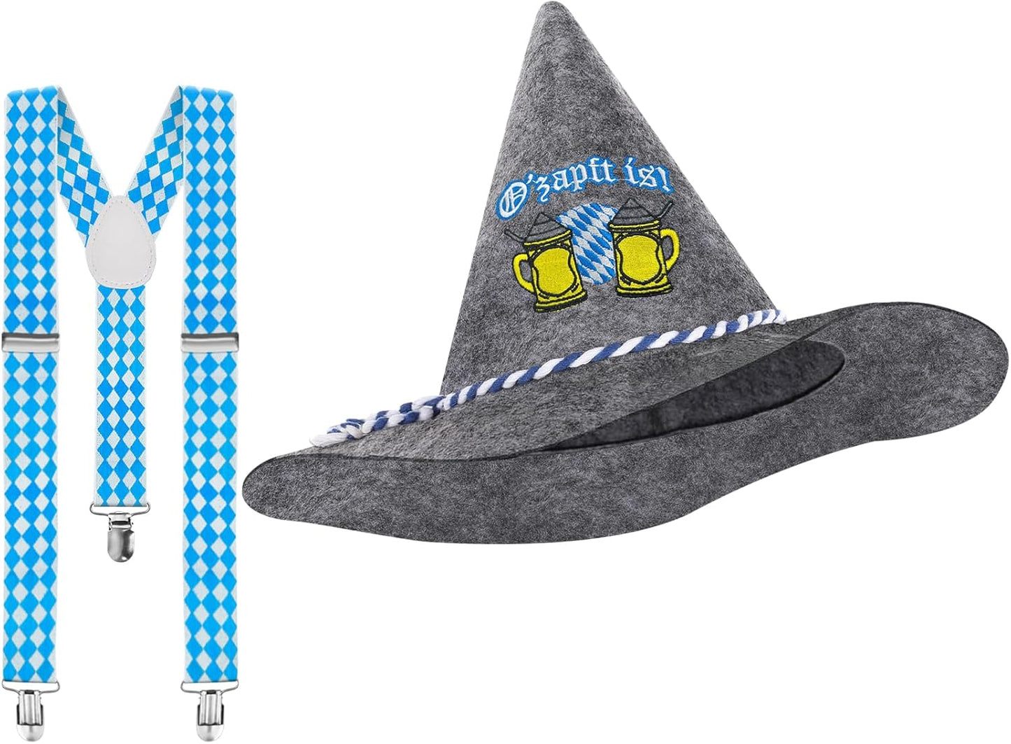 Lederhosen-set med hatt och hängslen – WiesnHeld Oktoberfest 2026