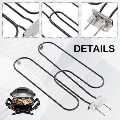 Högpresterande värmespiral i rostfritt stål 2200 W för utomhus-elgrill – Zeythra