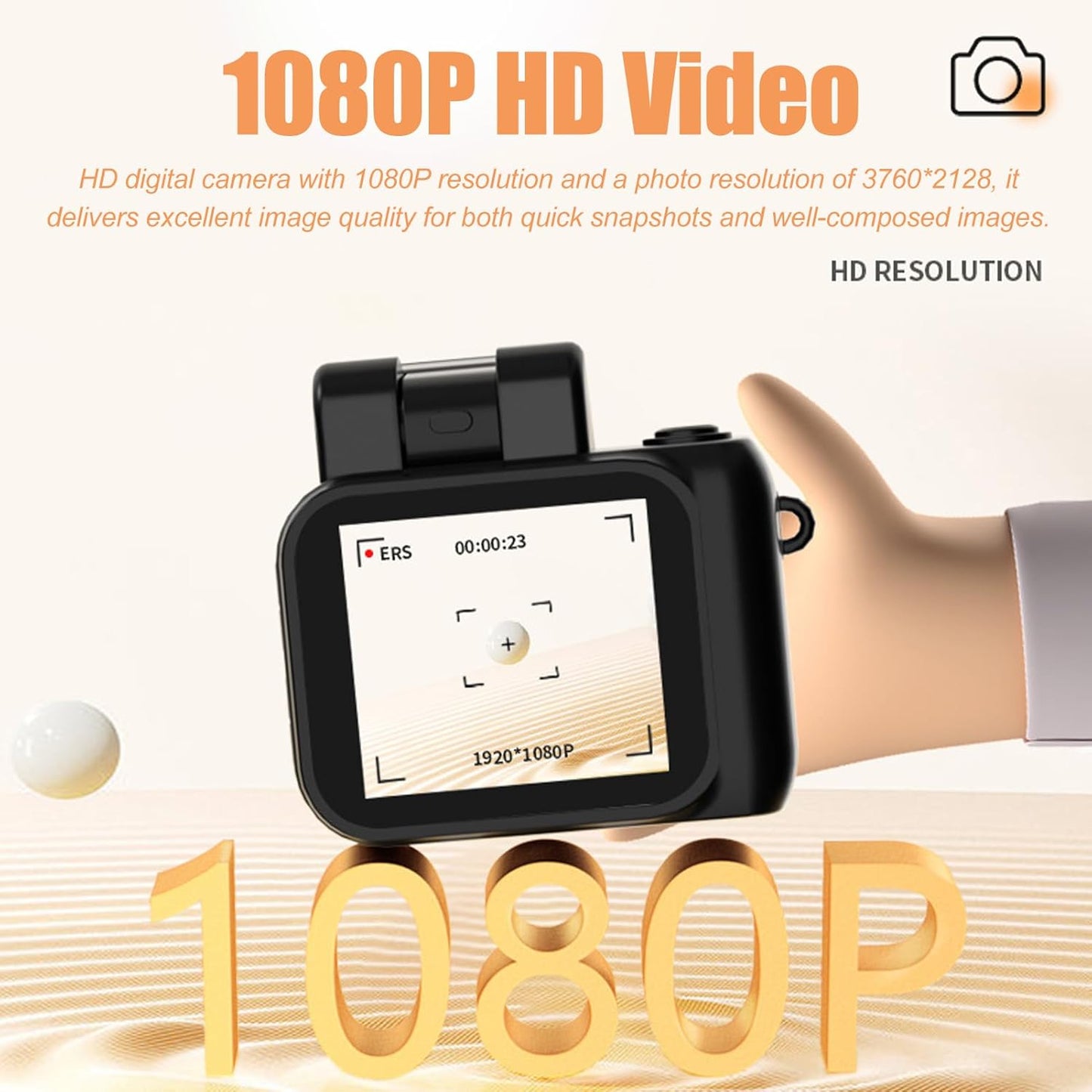 Mini-nyckelringsdigitalkamera med 1080p-video och retrodesign – Rivoma