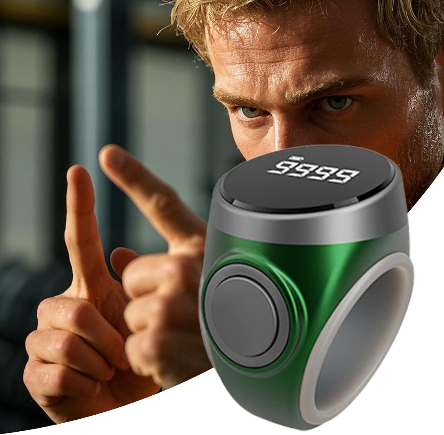 4-siffrig uppladdningsbar digital fingerräknarring (1+1 GRATIS) – Calmero