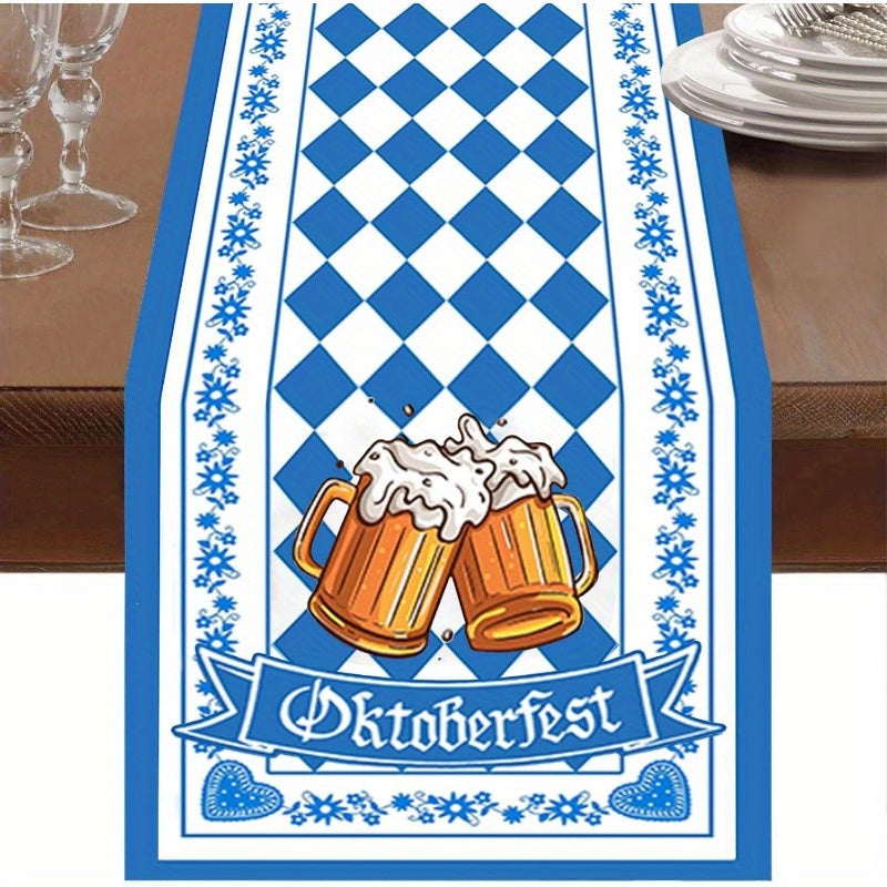 1 stycke bordslöpare med rombmönster – WiesnLäufer Oktoberfest 2026