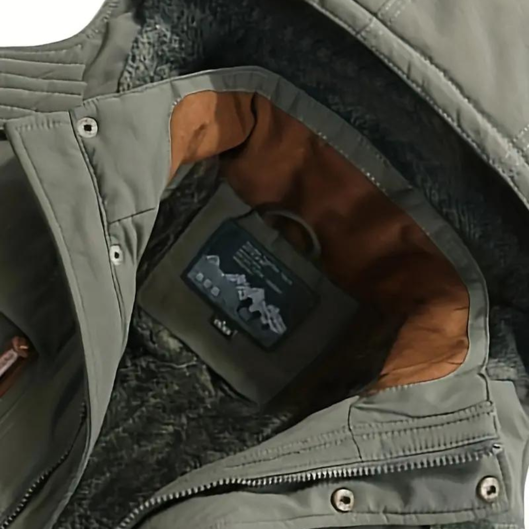 Fodrad outdoorjacka för herr | Vattentät & vindtät – Kaspar