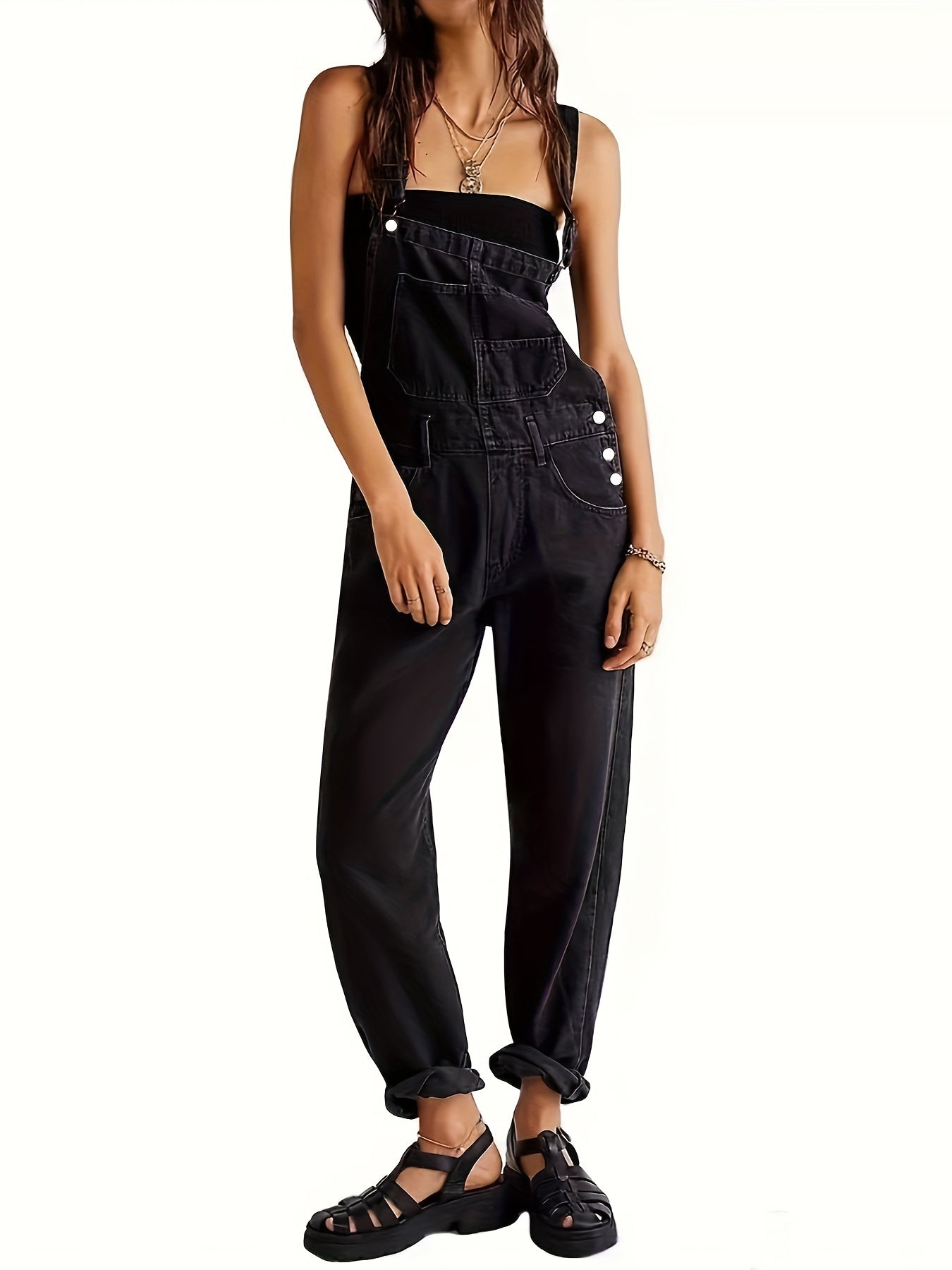 Stilig denimjumpsuit för damer, för alla dagar - CityEase