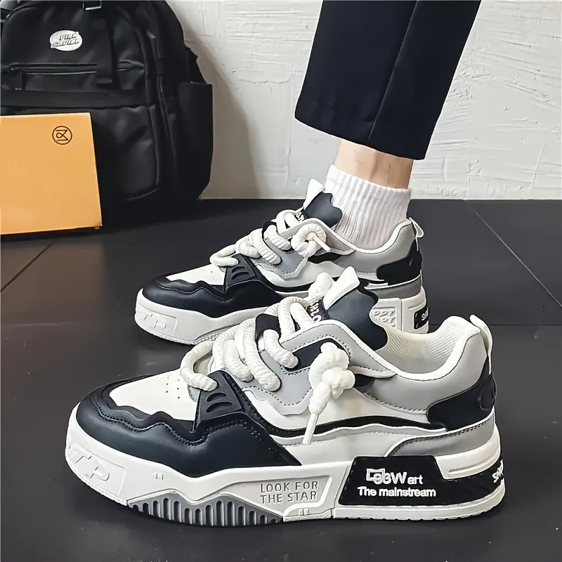 Chunky herrsneakers för streetwear med profilsula och komfortdyna – Kairo
