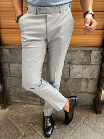 Slim Fit formella herrbyxor – Milano