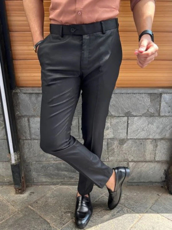 Slim Fit formella herrbyxor – Milano
