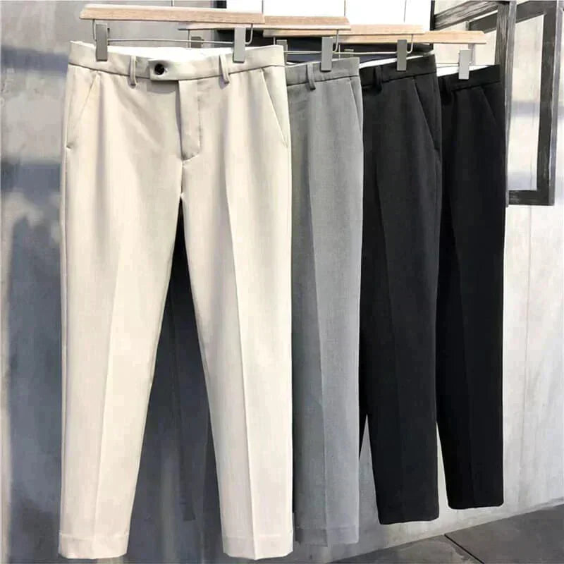 Slim Fit formella herrbyxor – Milano