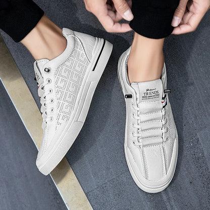 Herresneakers i perforerat läder med lätt konstruktion – Ethan