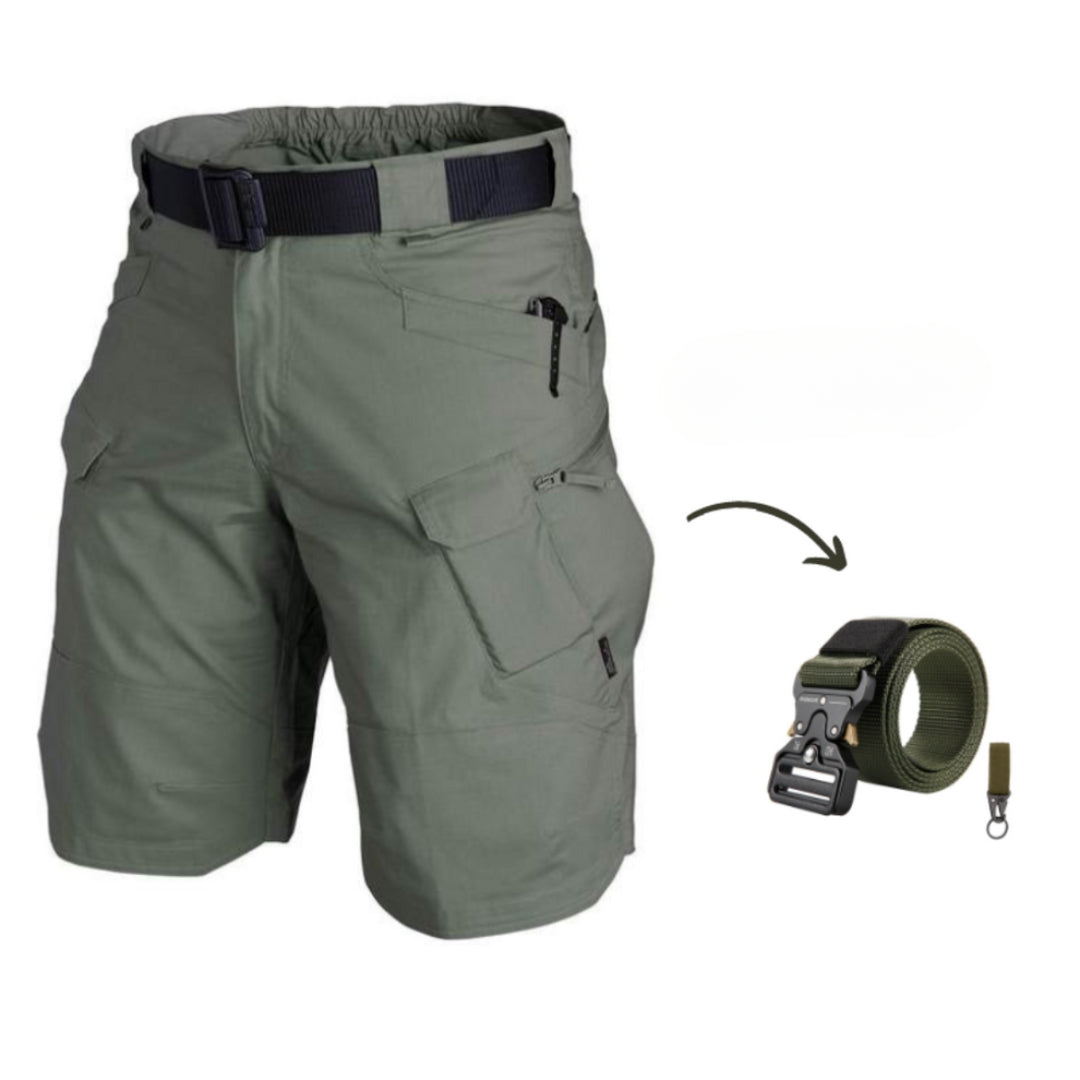 Herr Cargo-shorts med 7 fickor och gratis bälte – Taro