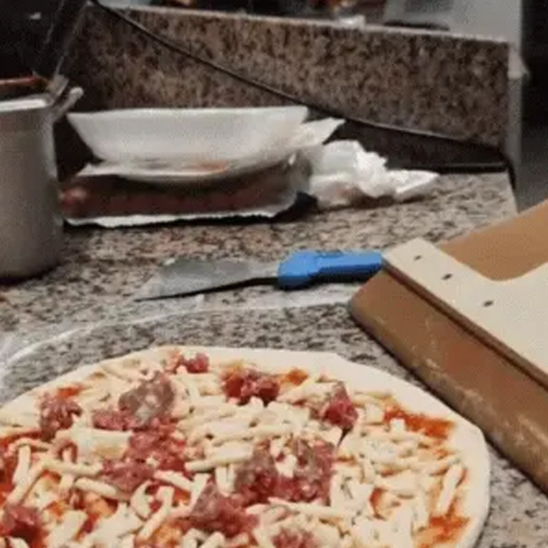 Avtagbar pizzaspade i björk med glidmekanism – Fornello