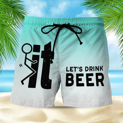 Hawaiishorts för herr med elastisk midja – Fabio