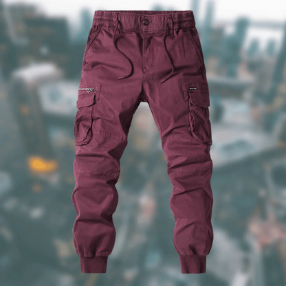 Höstliga avslappnade herr cargo-joggingbyxor – Lukas