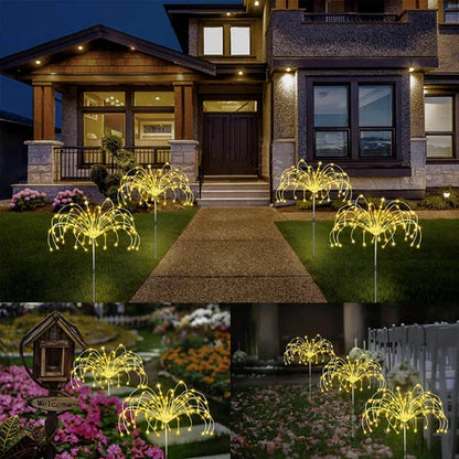 Vattentät solträdgårdslampa med fyrverkerieffekt – SparkGlow