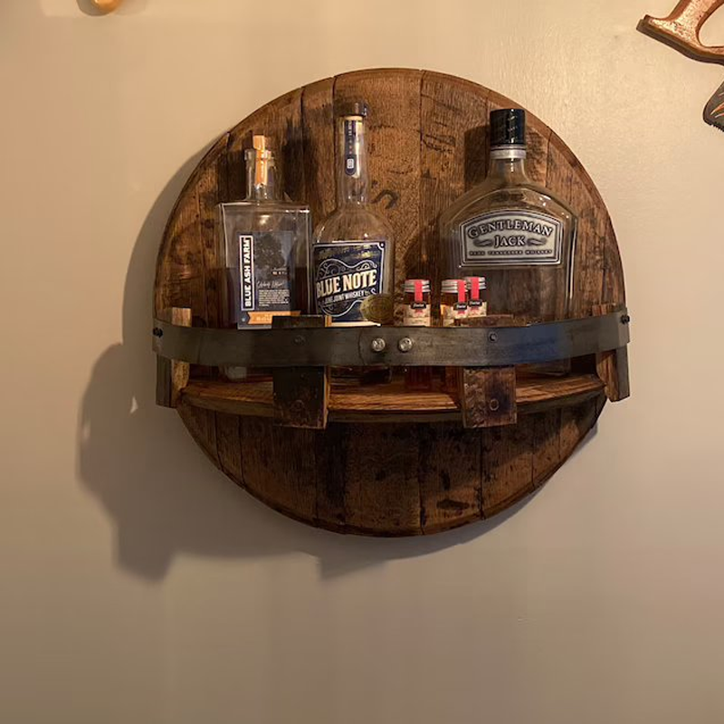 Bourbonwhisky-hyllsystem i ek – Oakspire