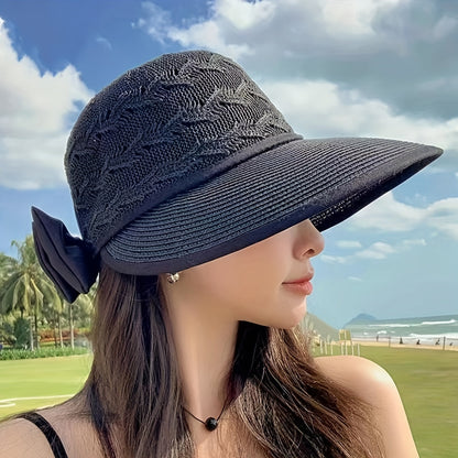 Flätad sommarhatt med sladdetalj – Norah