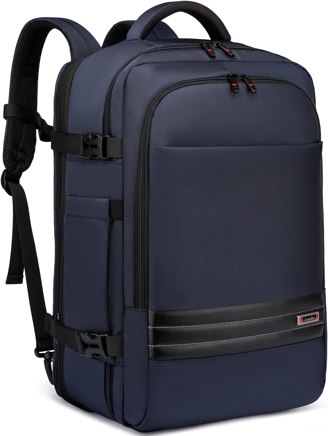 Expanderbar 45–55 l vattentät reseryggsäck med 46,5 cm laptopfack