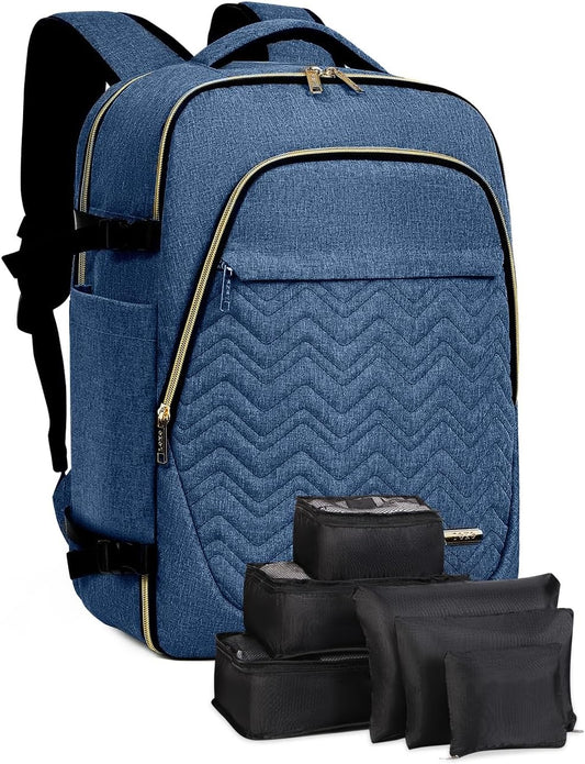 40 L flygkompatibel resväska/trolley med 6 packningskuber och laptopfack