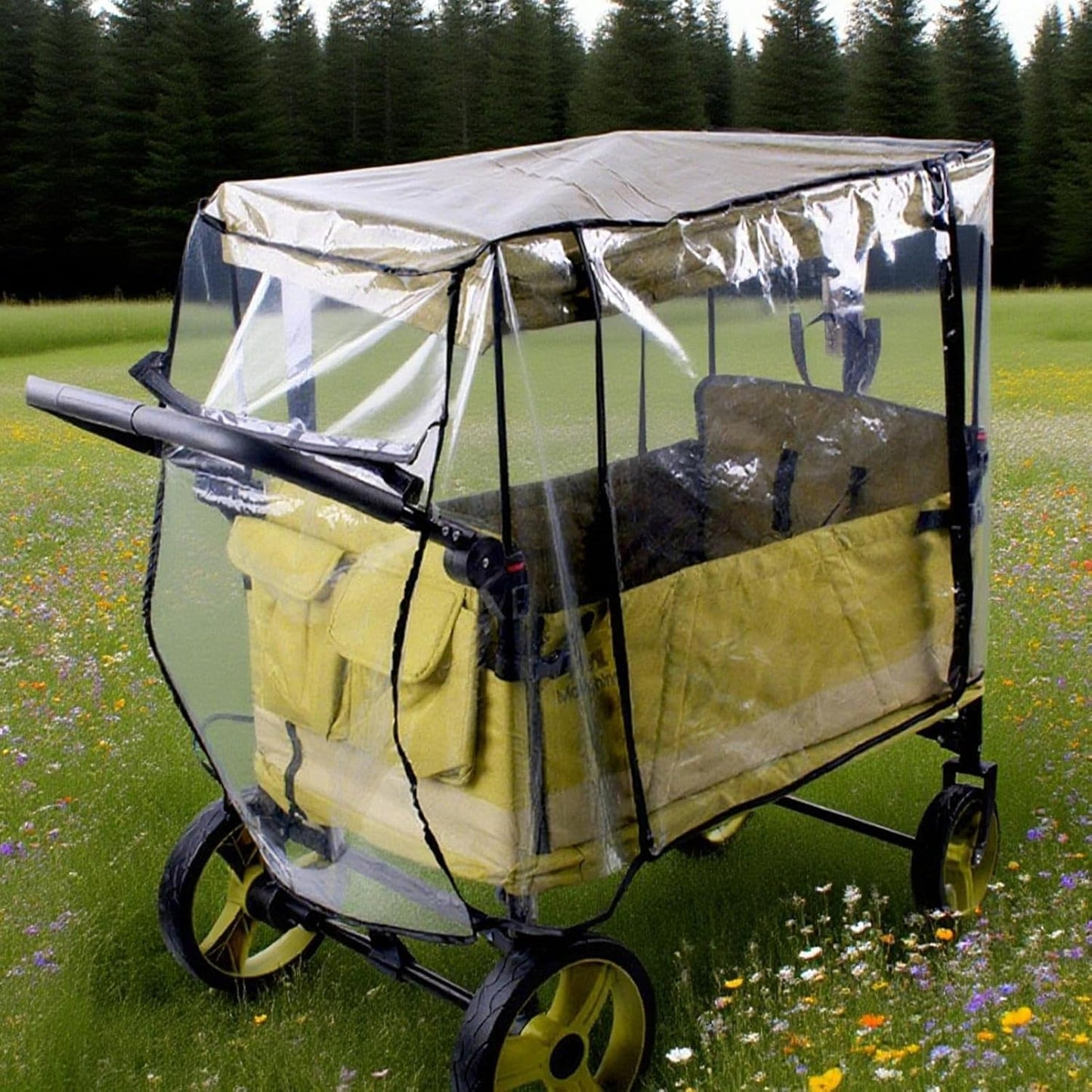 Regnskydd för barnvagnar – vindtätt skyddstak för 2- och 4-sitsvagnar – Venaro