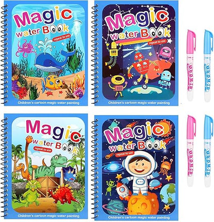Set med 4 återanvändbara akvarellböcker - AquaColor-böcker
