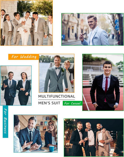 Männeranzug in verschiedenen Stilen für Hochzeit, Business und Freizeit, multifunktional.