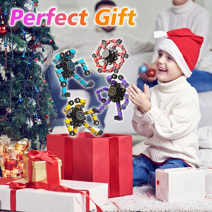 Formbar anti-stress fidget spinner för barn och vuxna – 4-pack
