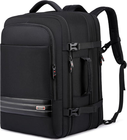 Expanderbar 45–55 l vattentät reseryggsäck med 46,5 cm laptopfack