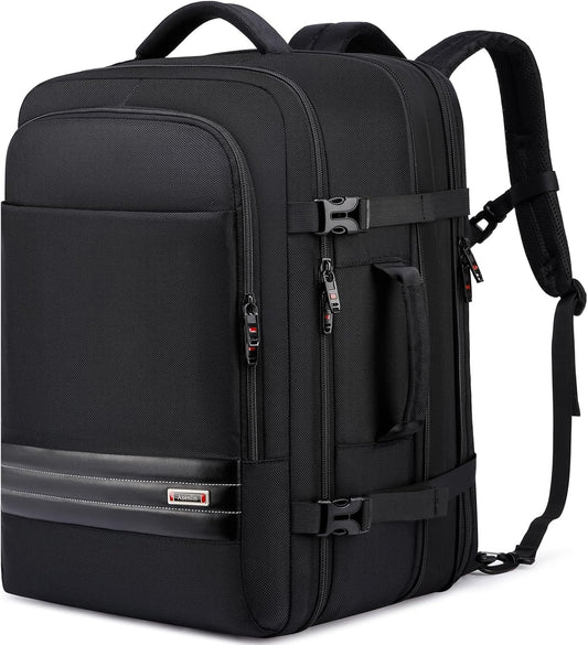 Expanderbar 45–55 l vattentät reseryggsäck med 46,5 cm laptopfack